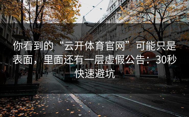 你看到的“云开体育官网”可能只是表面，里面还有一层虚假公告：30秒快速避坑