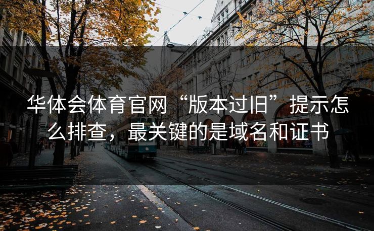 华体会体育官网“版本过旧”提示怎么排查，最关键的是域名和证书